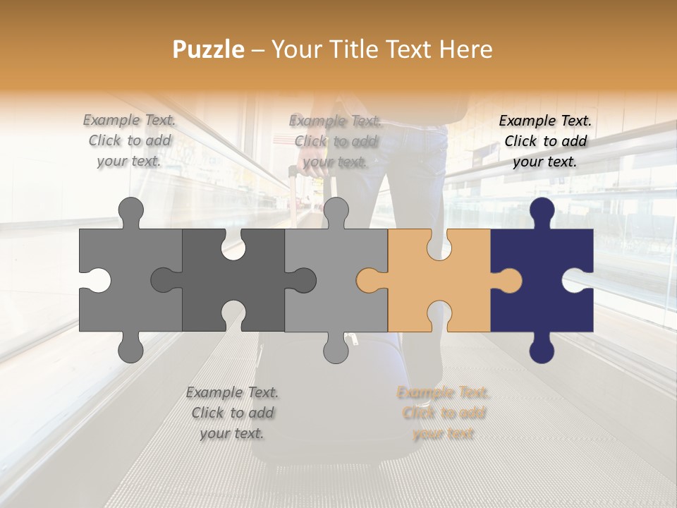 Airport Luggage Railway PowerPoint Template