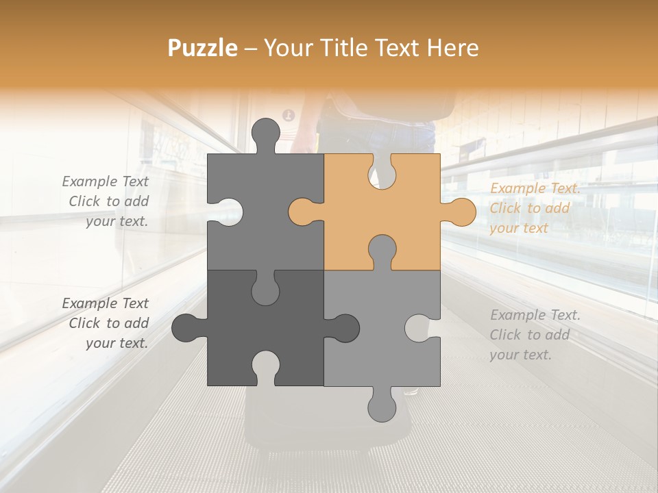 Airport Luggage Railway PowerPoint Template