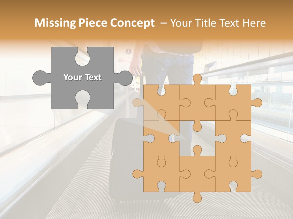 Airport Luggage Railway PowerPoint Template