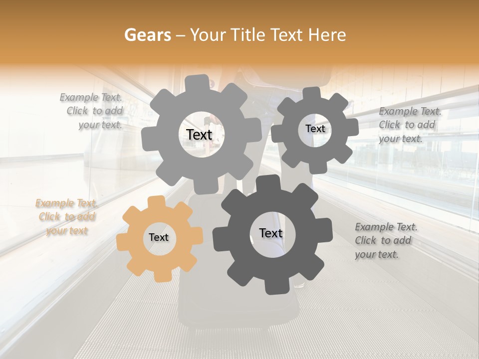 Airport Luggage Railway PowerPoint Template