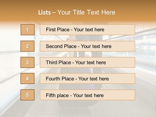Airport Luggage Railway PowerPoint Template