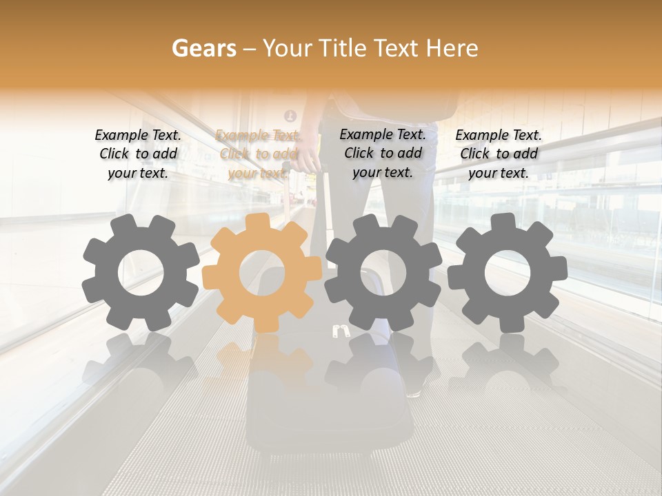 Airport Luggage Railway PowerPoint Template