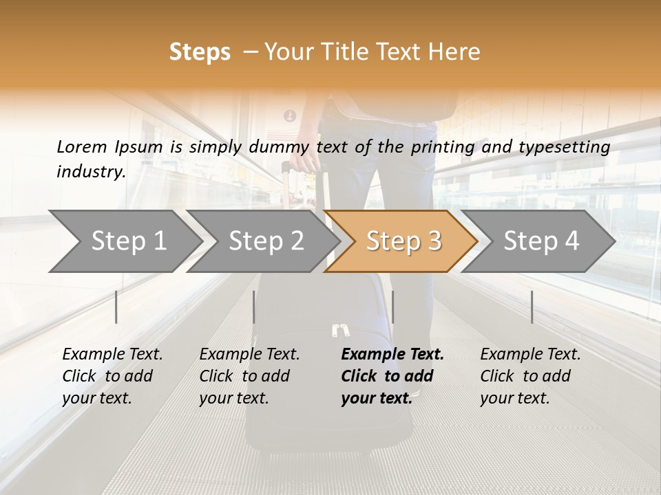 Airport Luggage Railway PowerPoint Template