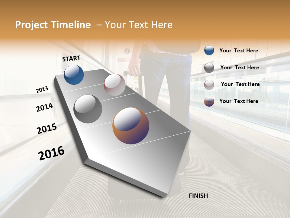 Airport Luggage Railway PowerPoint Template