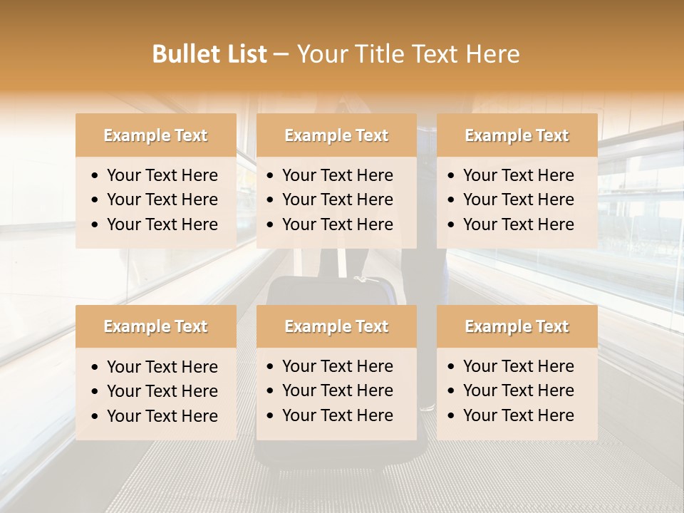 Airport Luggage Railway PowerPoint Template