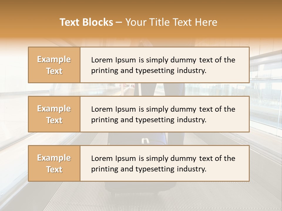 Airport Luggage Railway PowerPoint Template