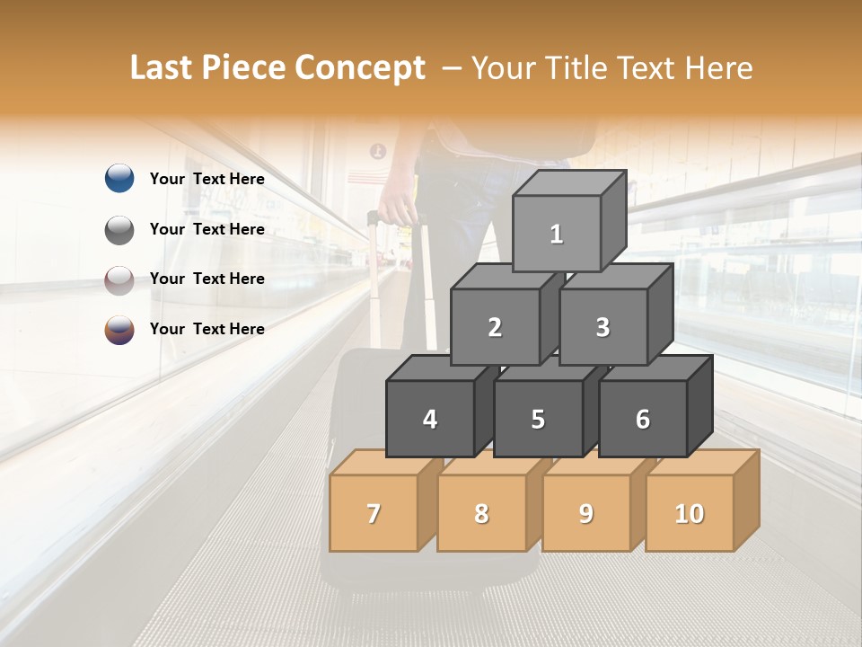 Airport Luggage Railway PowerPoint Template