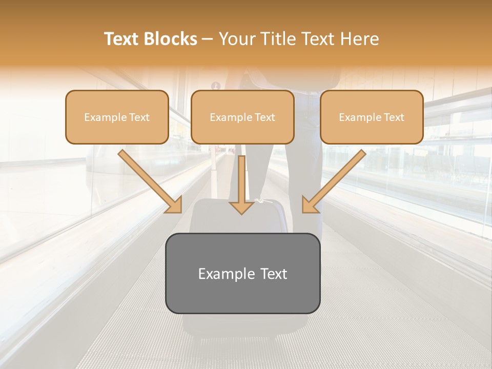 Airport Luggage Railway PowerPoint Template