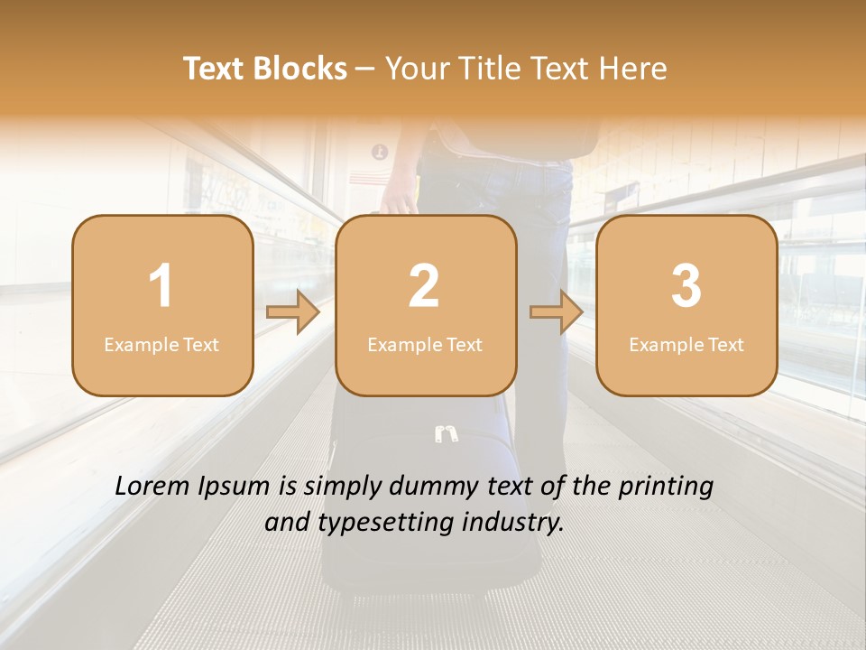 Airport Luggage Railway PowerPoint Template