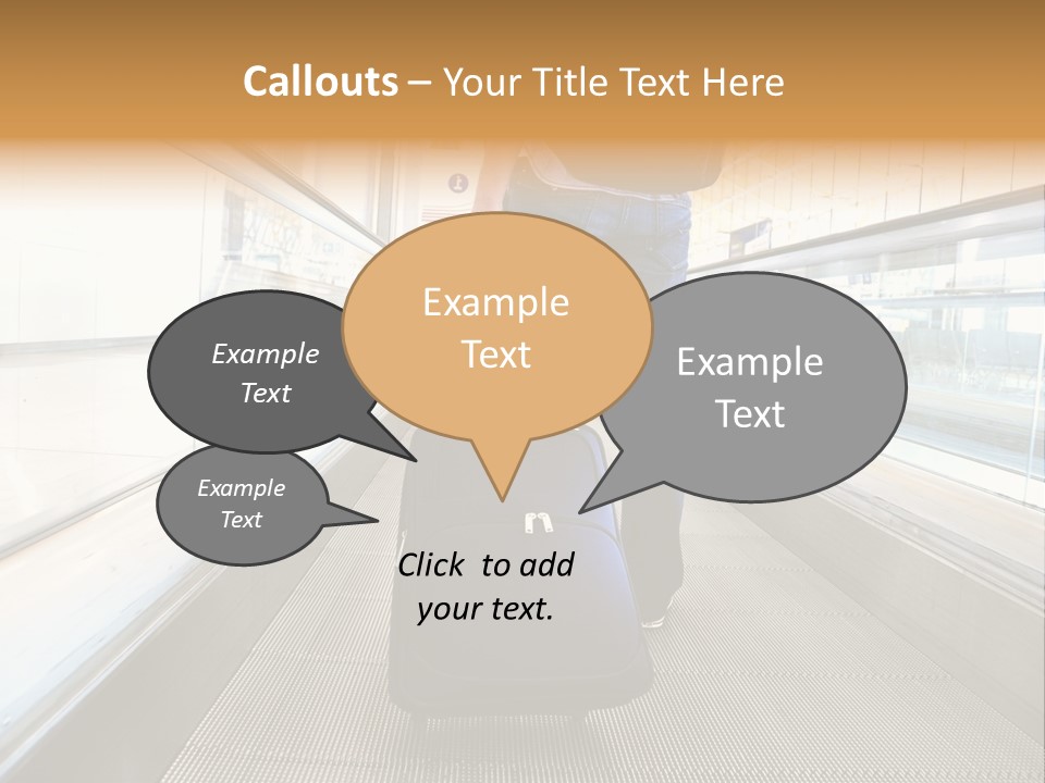 Airport Luggage Railway PowerPoint Template