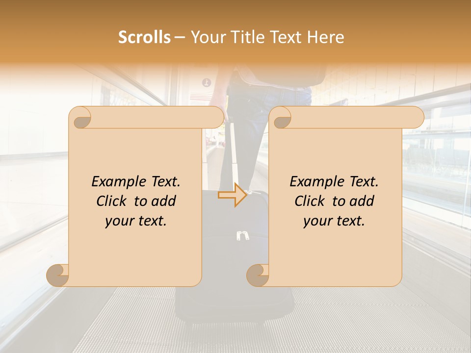 Airport Luggage Railway PowerPoint Template