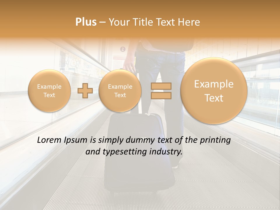 Airport Luggage Railway PowerPoint Template