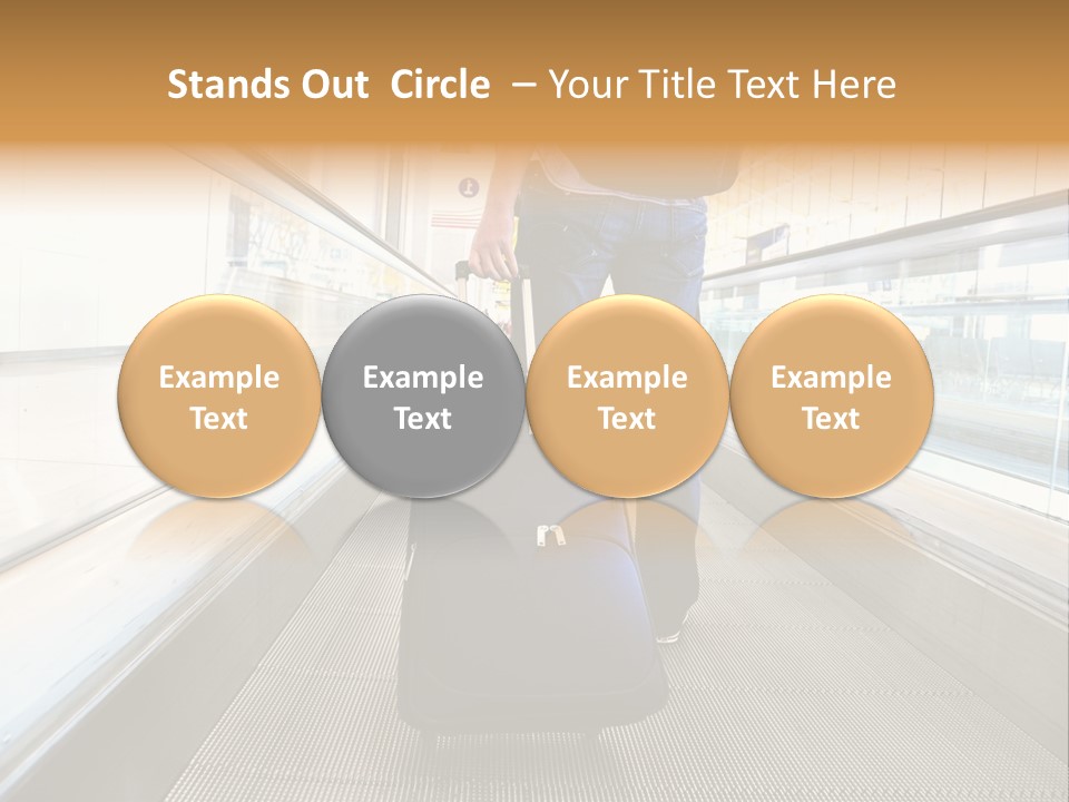 Airport Luggage Railway PowerPoint Template