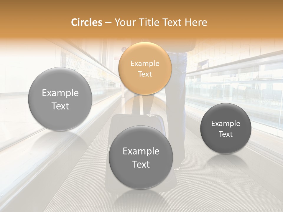 Airport Luggage Railway PowerPoint Template