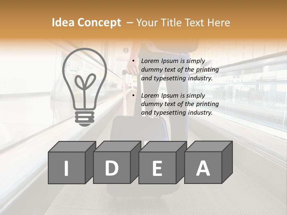 Airport Luggage Railway PowerPoint Template