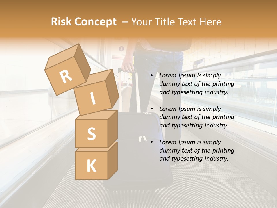 Airport Luggage Railway PowerPoint Template