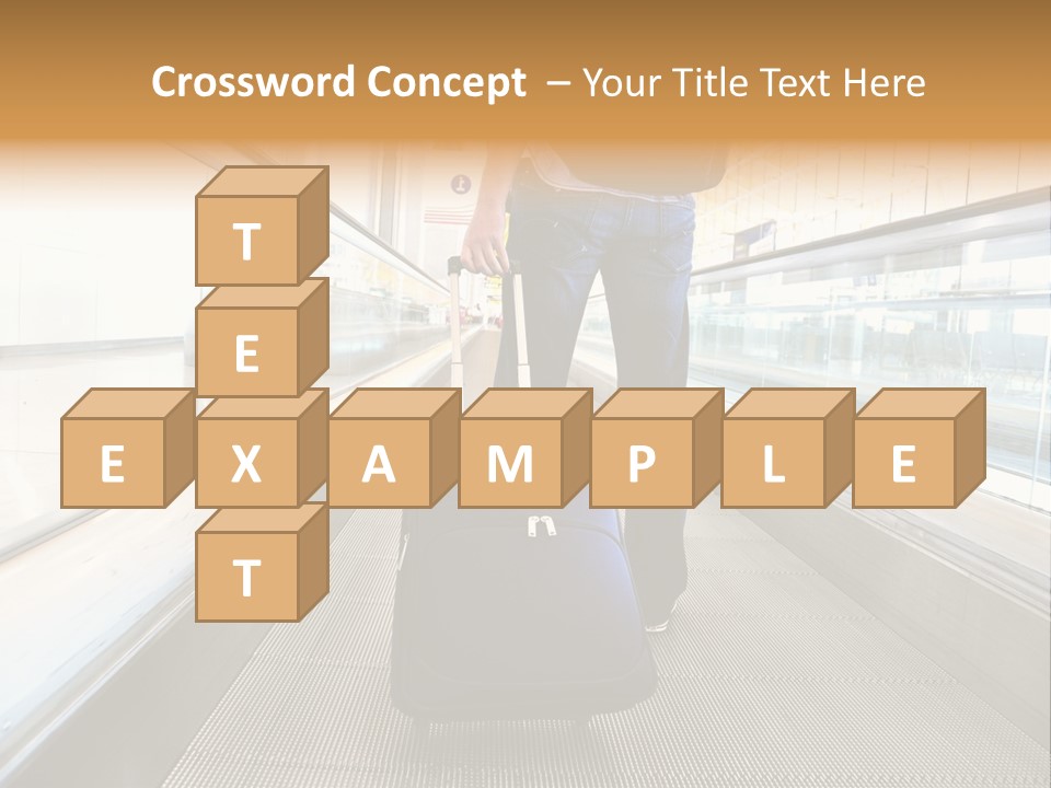 Airport Luggage Railway PowerPoint Template