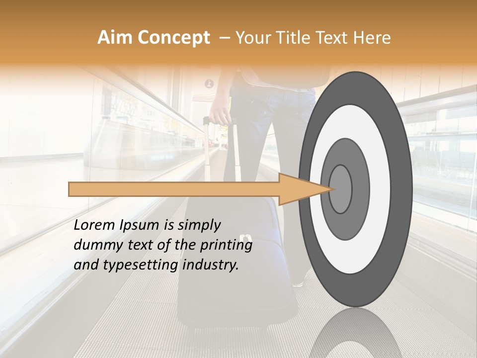 Airport Luggage Railway PowerPoint Template