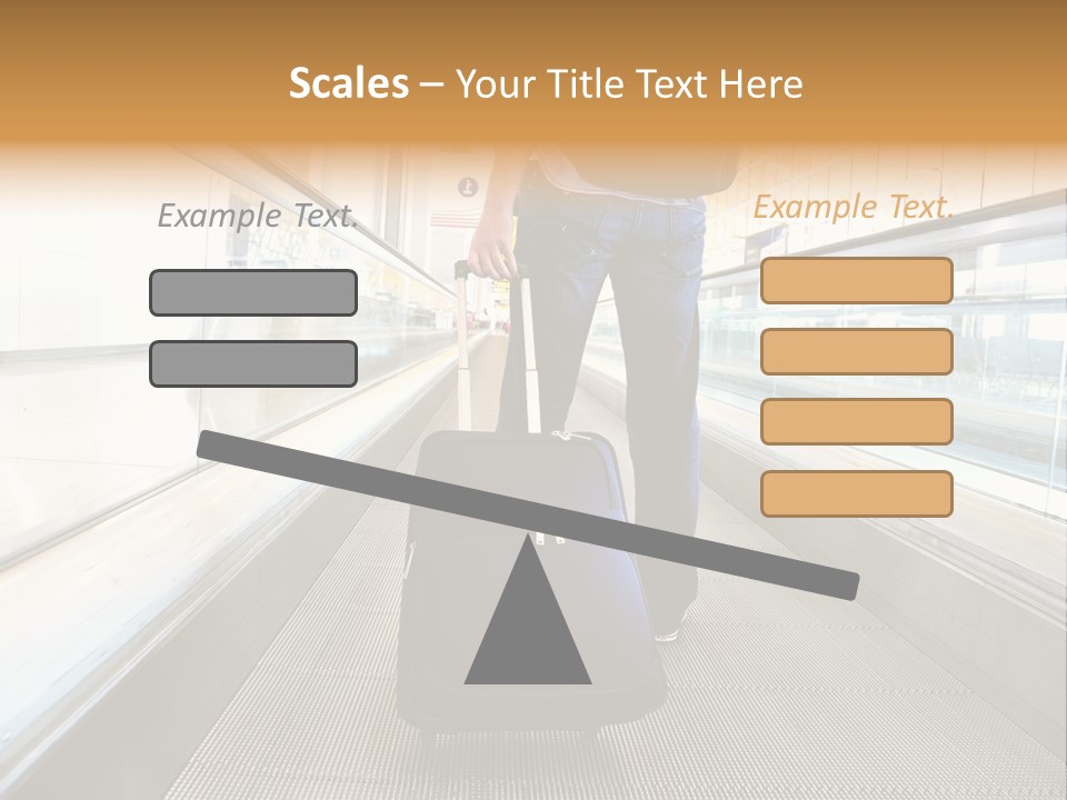 Airport Luggage Railway PowerPoint Template