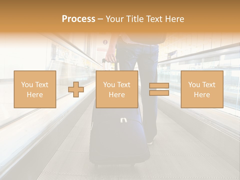 Airport Luggage Railway PowerPoint Template