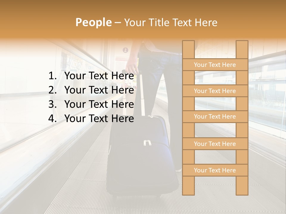 Airport Luggage Railway PowerPoint Template