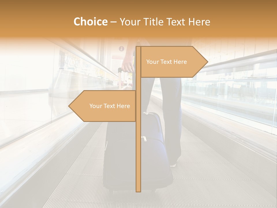 Airport Luggage Railway PowerPoint Template