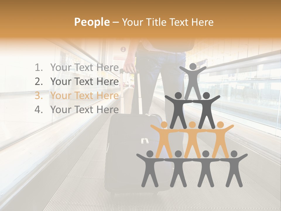 Airport Luggage Railway PowerPoint Template