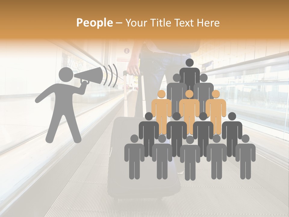 Airport Luggage Railway PowerPoint Template