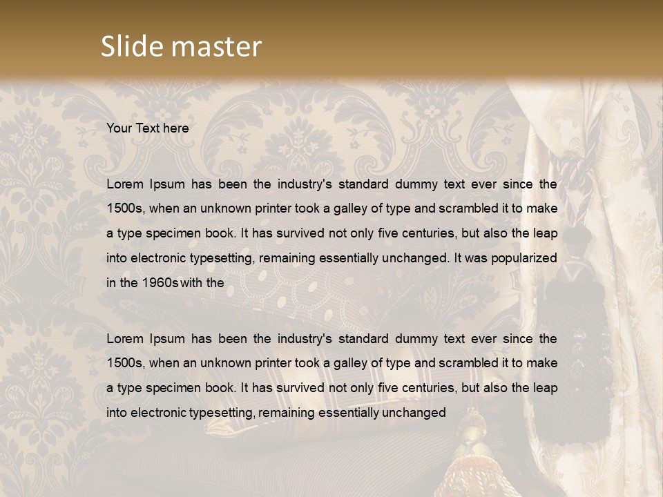 Tassel Upholstery Fabric PowerPoint Template