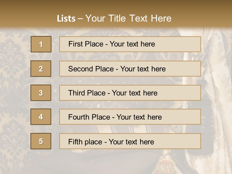 Tassel Upholstery Fabric PowerPoint Template