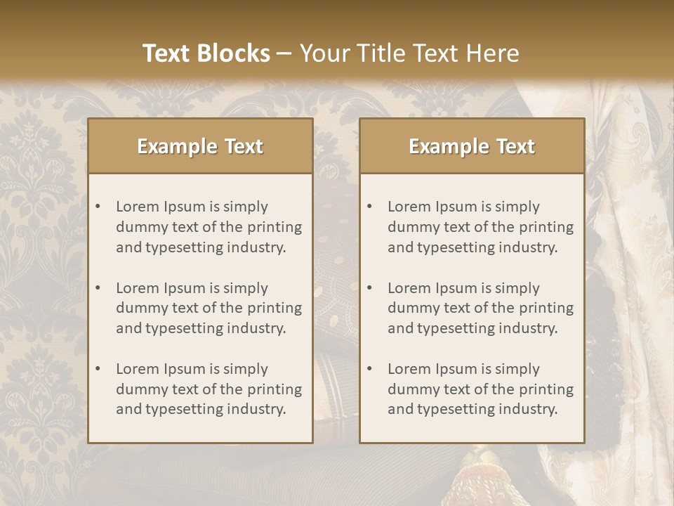 Tassel Upholstery Fabric PowerPoint Template