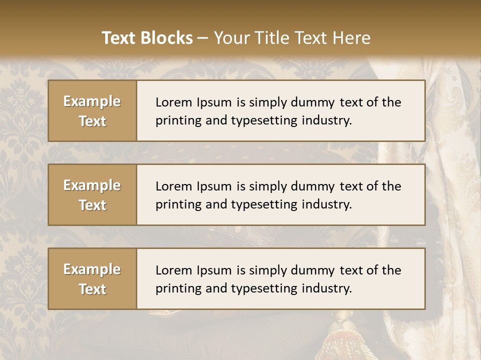 Tassel Upholstery Fabric PowerPoint Template