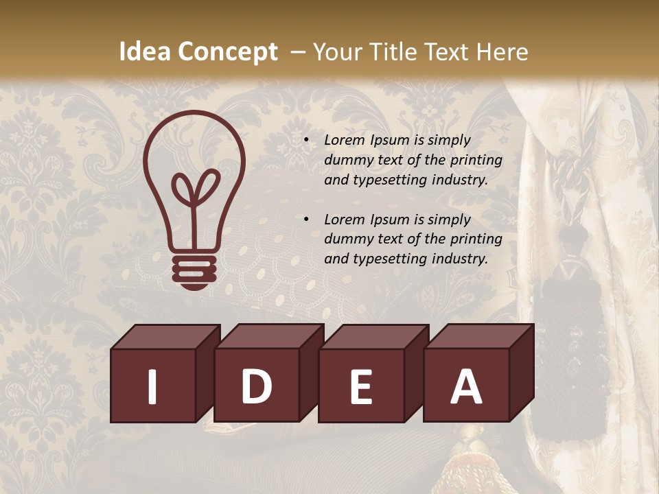 Tassel Upholstery Fabric PowerPoint Template