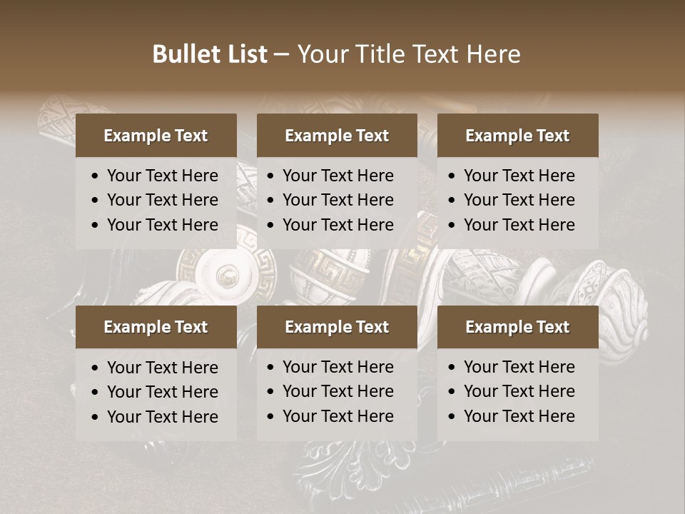 A Group Of Different Types Of Decorative Objects PowerPoint Template