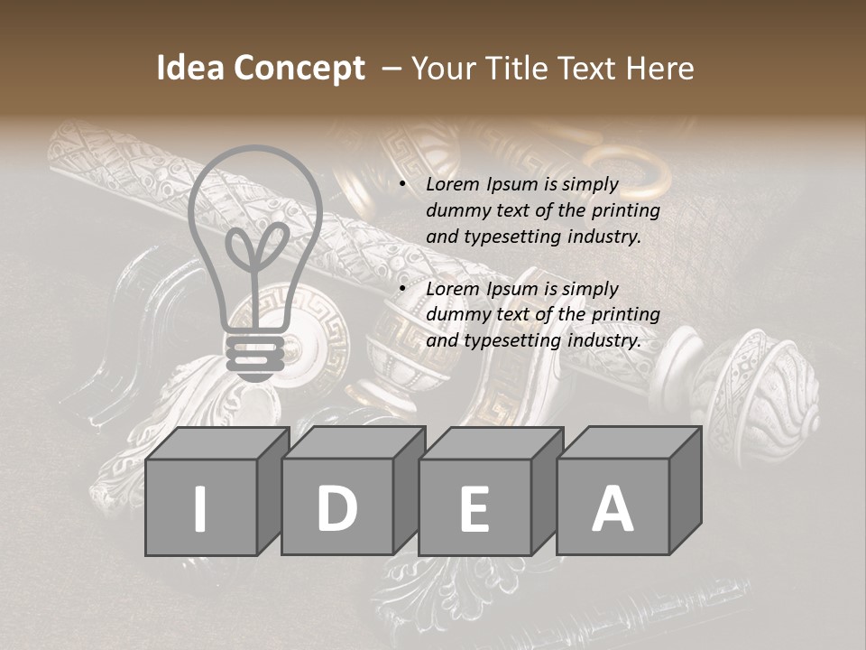 A Group Of Different Types Of Decorative Objects PowerPoint Template