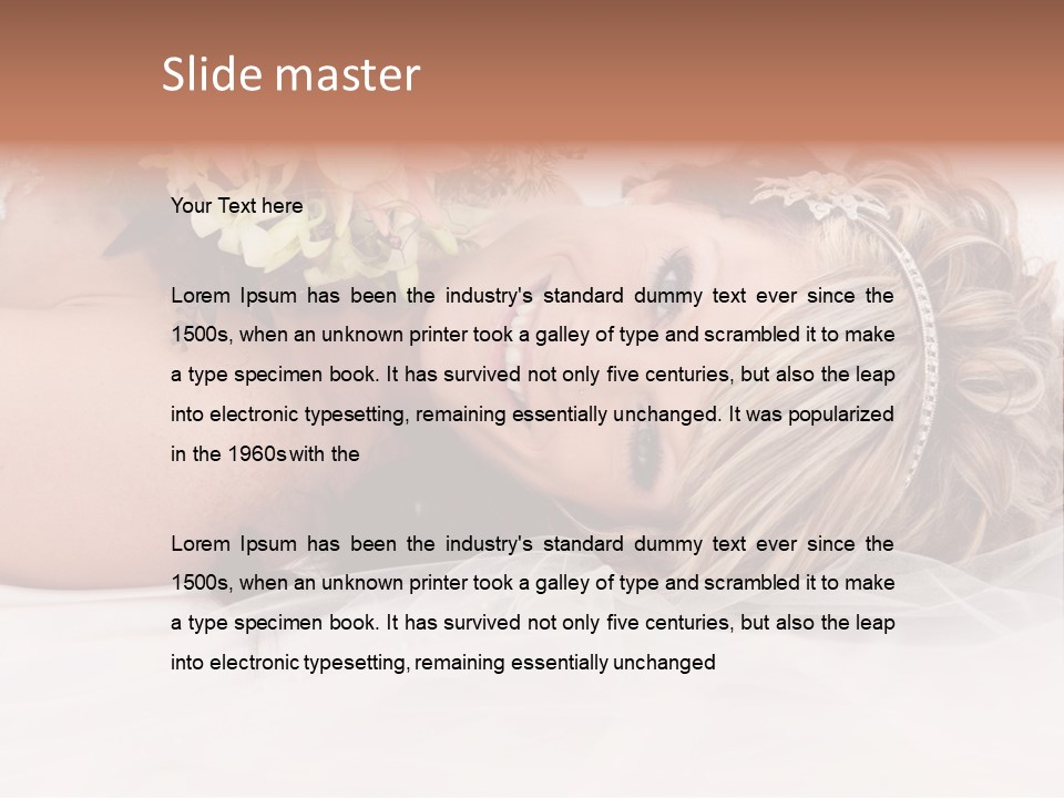 Innocence Resting Fashion PowerPoint Template