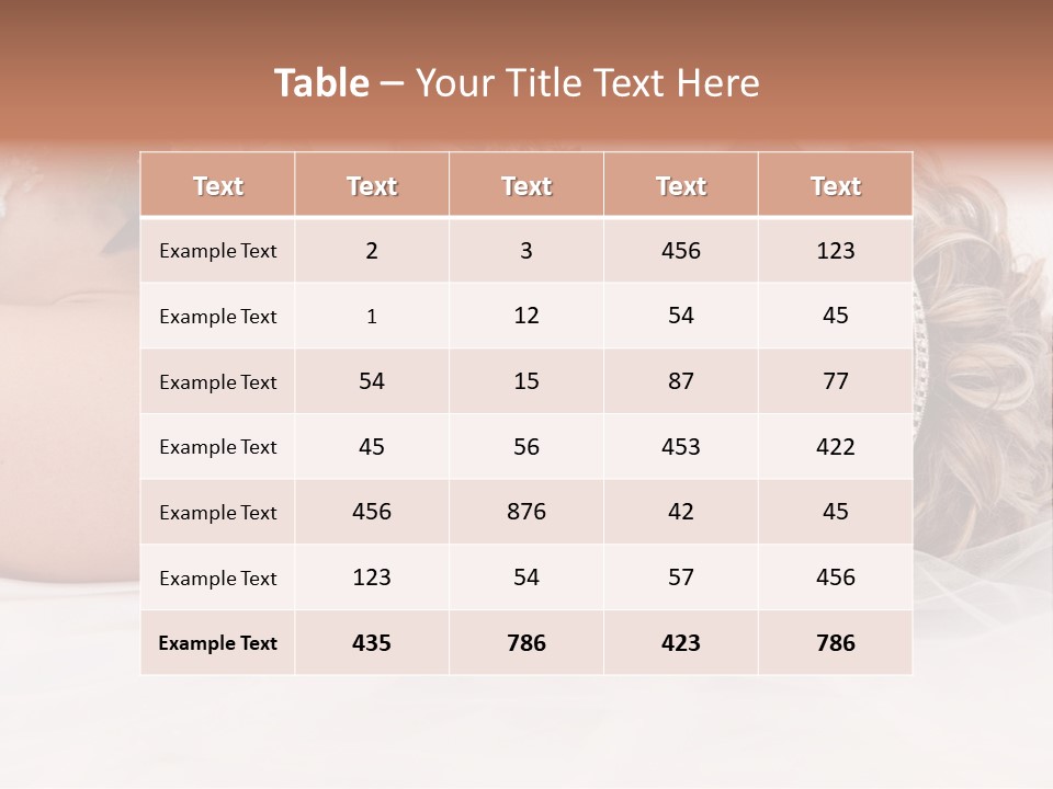 Innocence Resting Fashion PowerPoint Template
