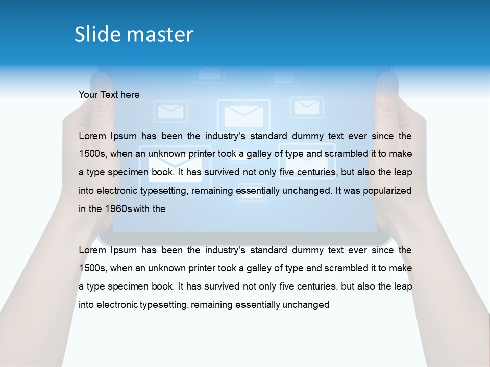 Touchscreen Input Computer PowerPoint Template