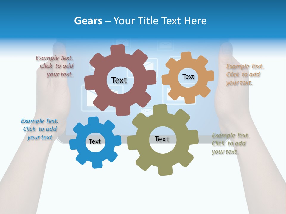 Touchscreen Input Computer PowerPoint Template