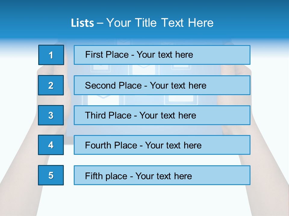 Touchscreen Input Computer PowerPoint Template