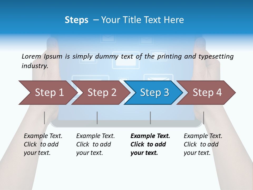 Touchscreen Input Computer PowerPoint Template
