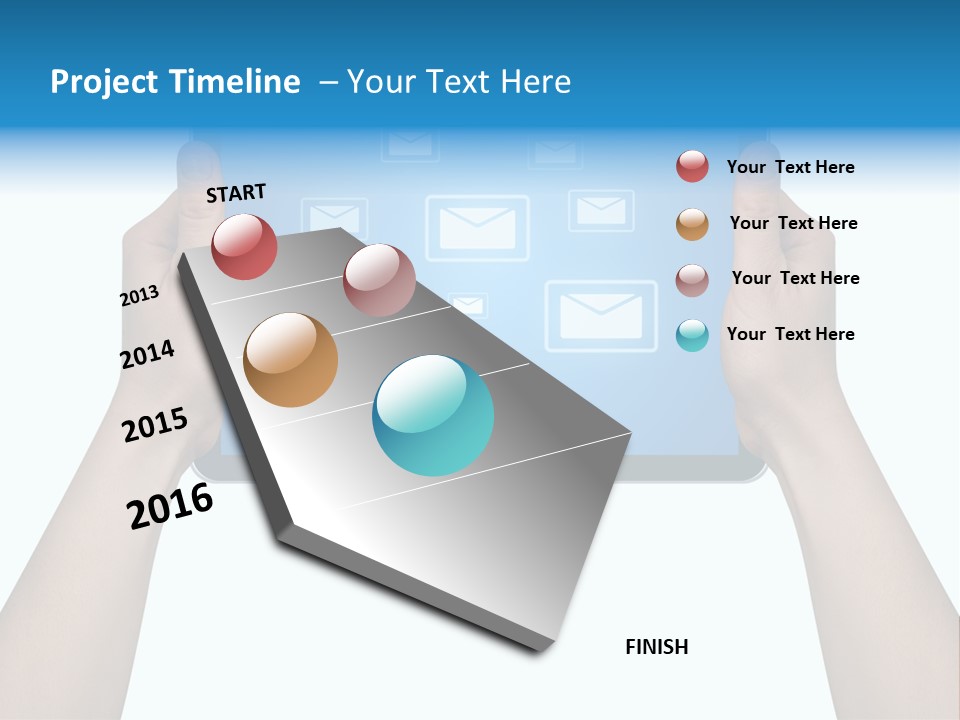 Touchscreen Input Computer PowerPoint Template