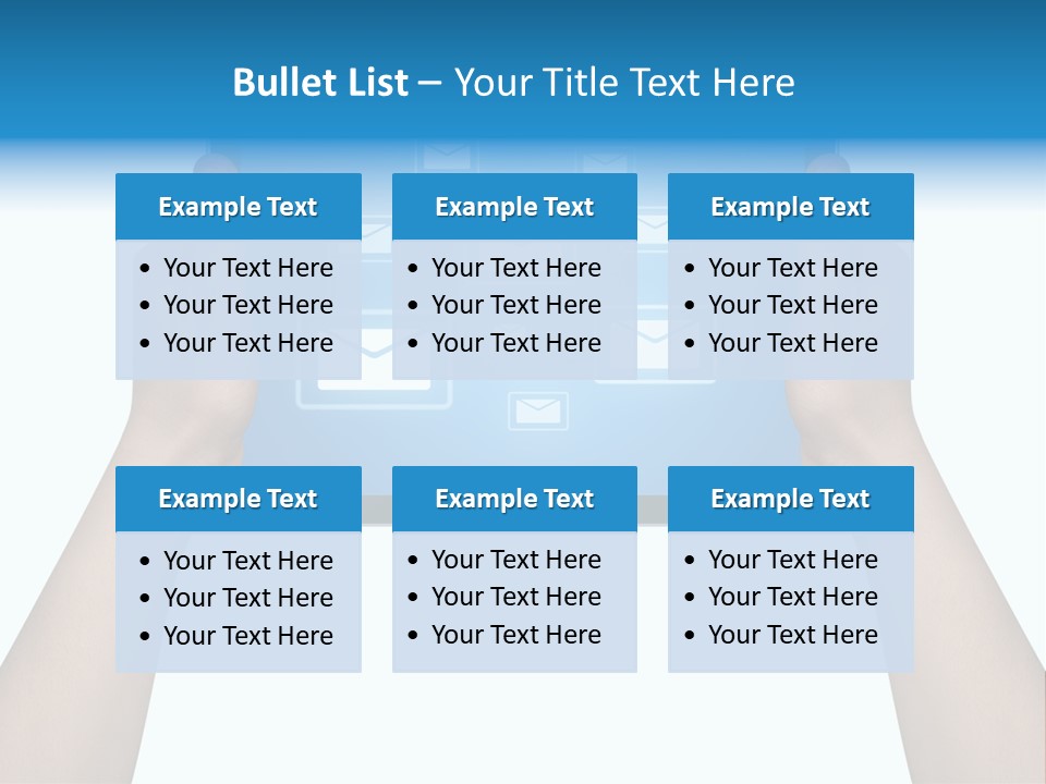Touchscreen Input Computer PowerPoint Template