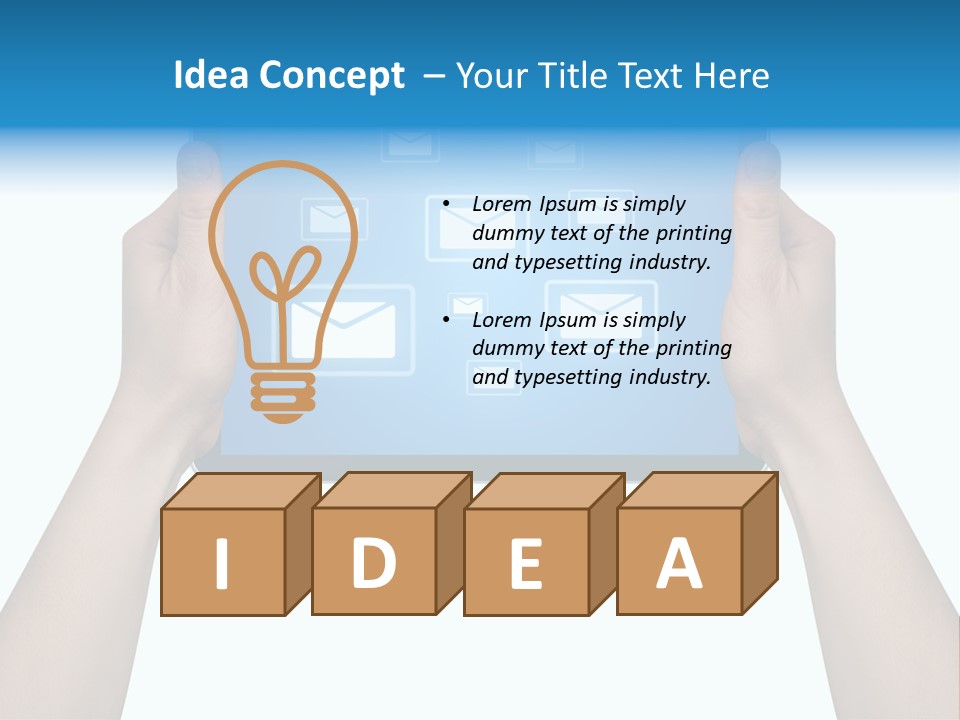 Touchscreen Input Computer PowerPoint Template