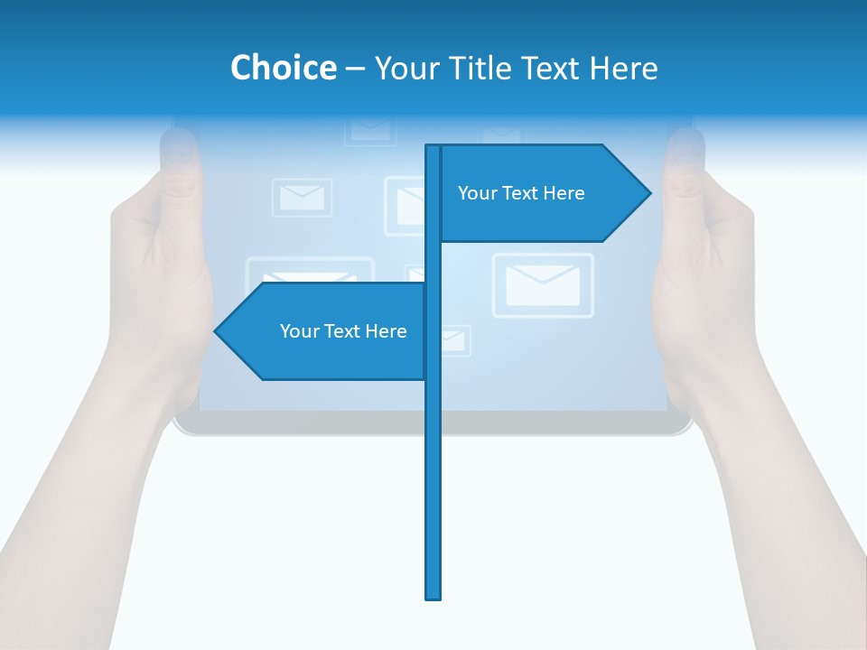 Touchscreen Input Computer PowerPoint Template