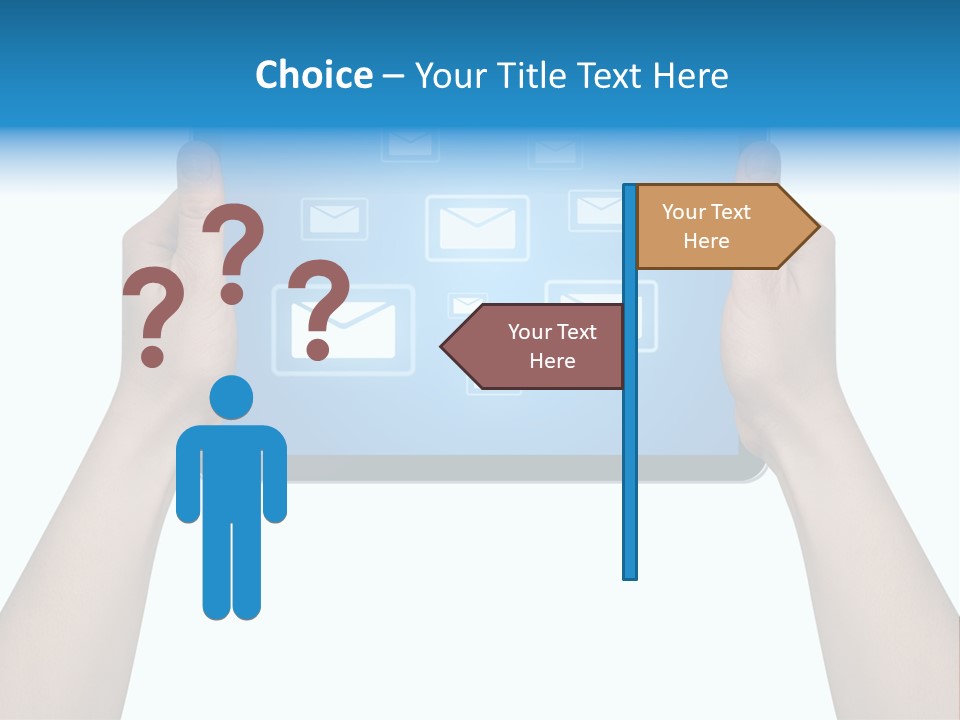 Touchscreen Input Computer PowerPoint Template