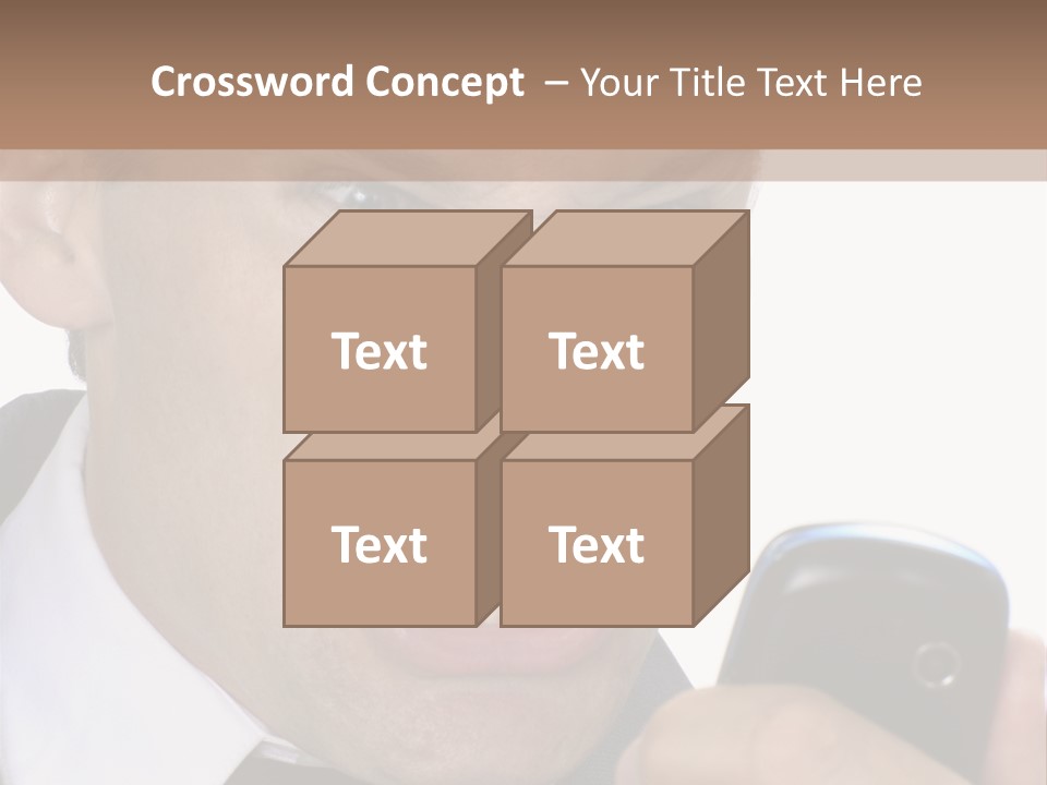Face Caucasian Yell PowerPoint Template
