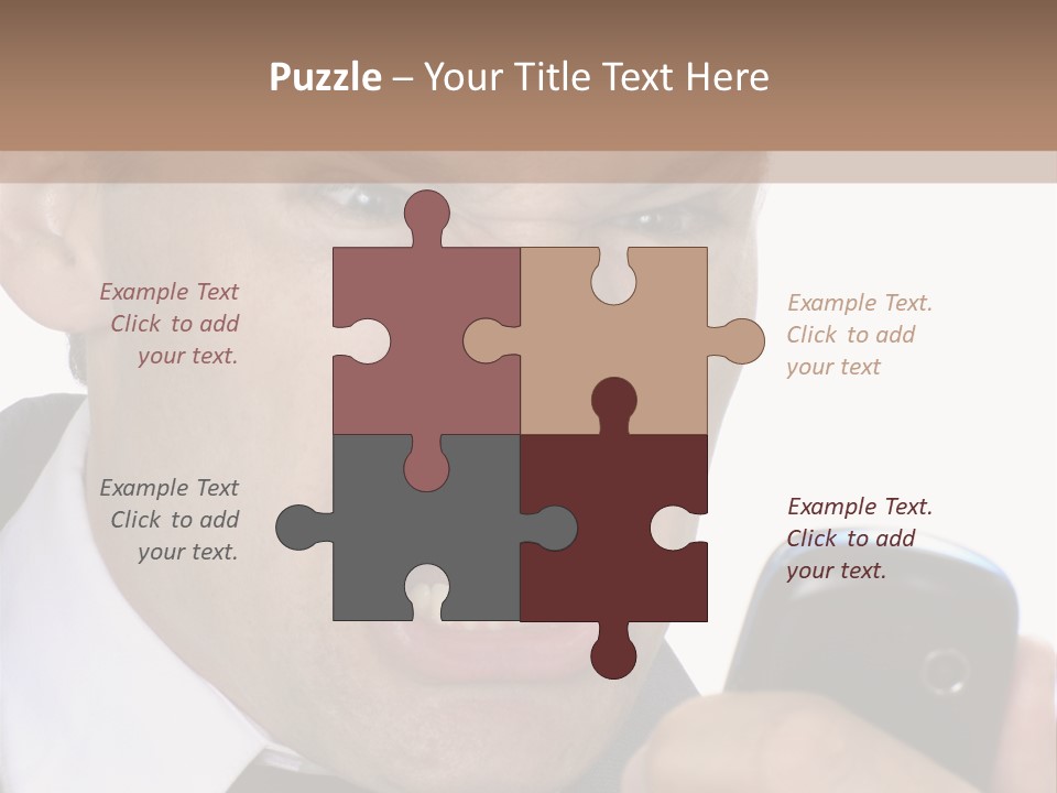 Face Caucasian Yell PowerPoint Template