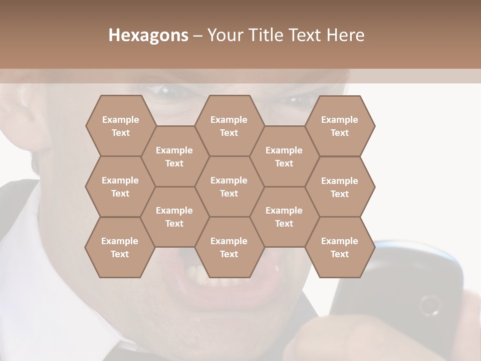 Face Caucasian Yell PowerPoint Template