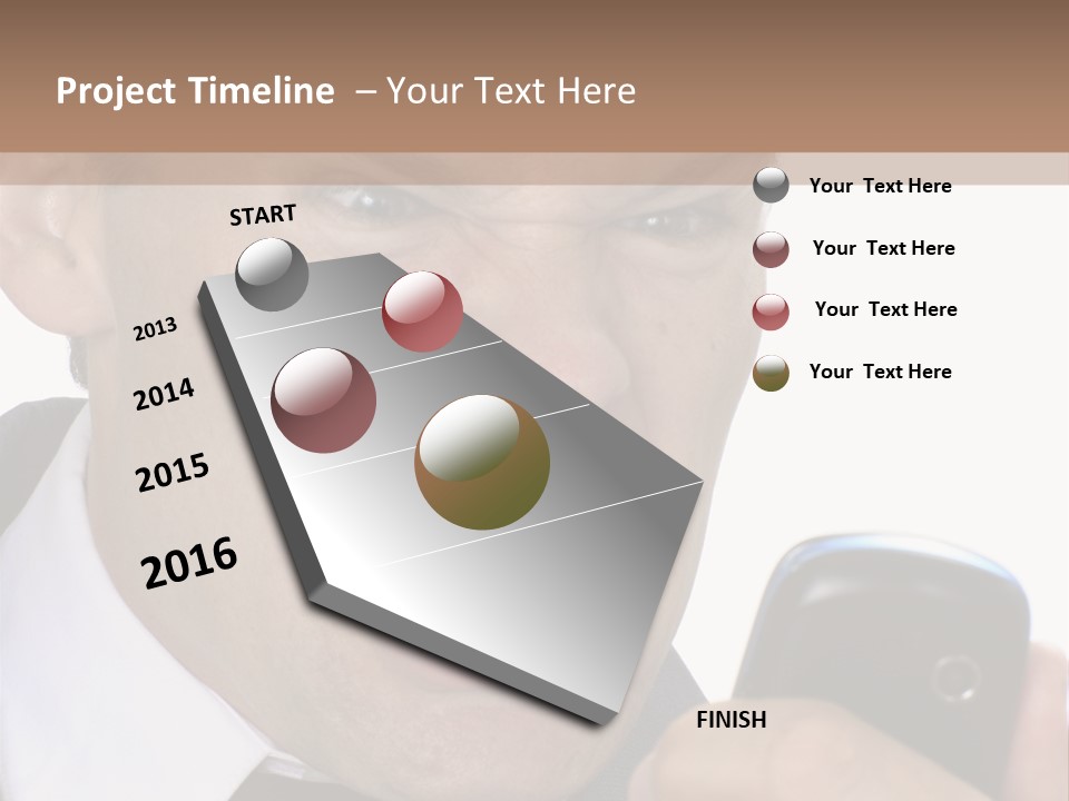 Face Caucasian Yell PowerPoint Template